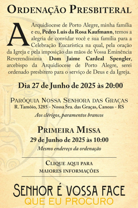Ordenação Presbiteral Pedro Kaufmann