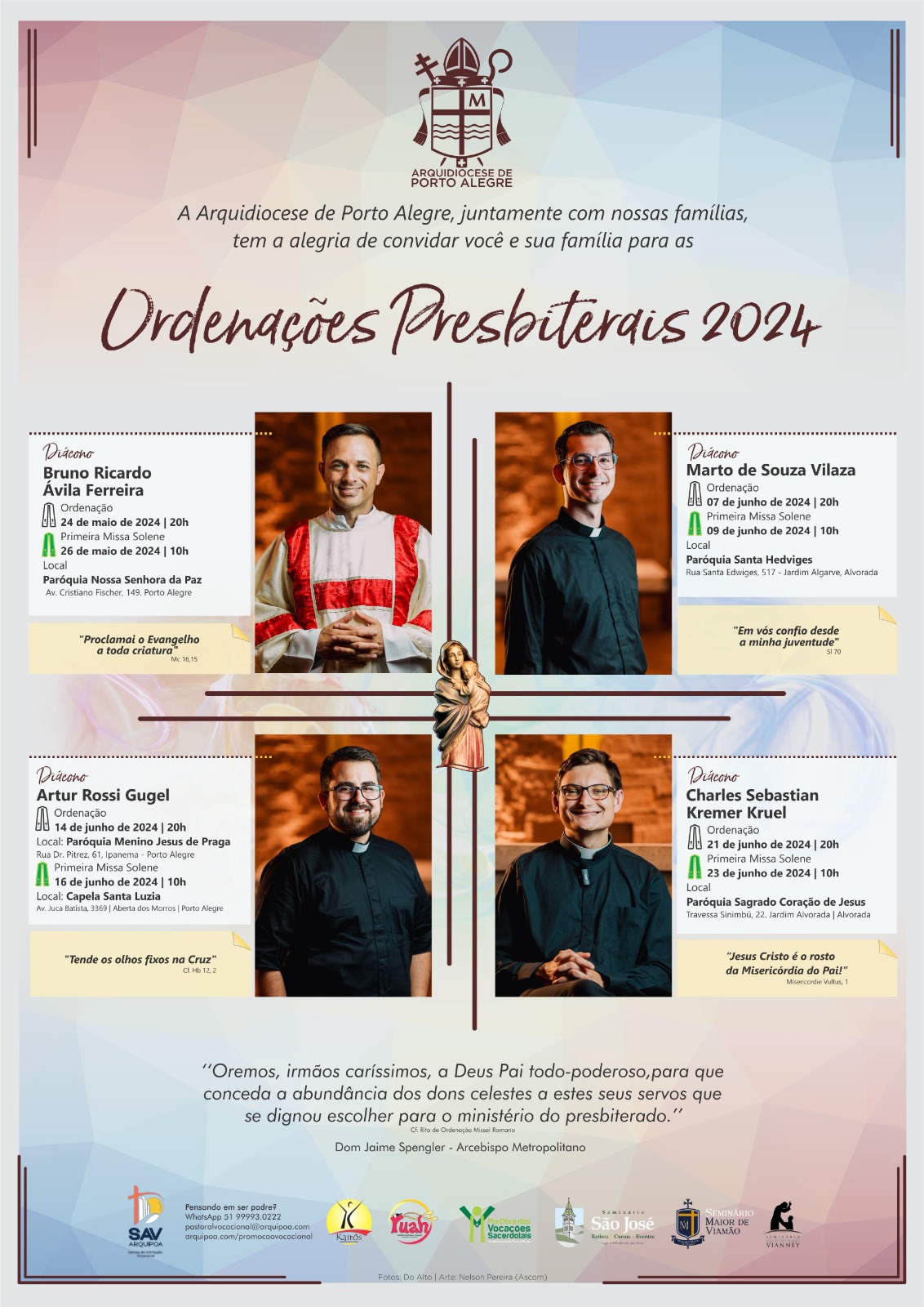 Contagem regressiva: em dois meses iniciam às ordenações sacerdotais na Arquidiocese