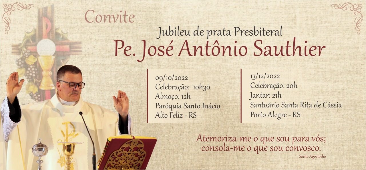 Jubileu de Prata: Pe. José Antônio Sauthier celebra 25 anos de ordenação presbiteral