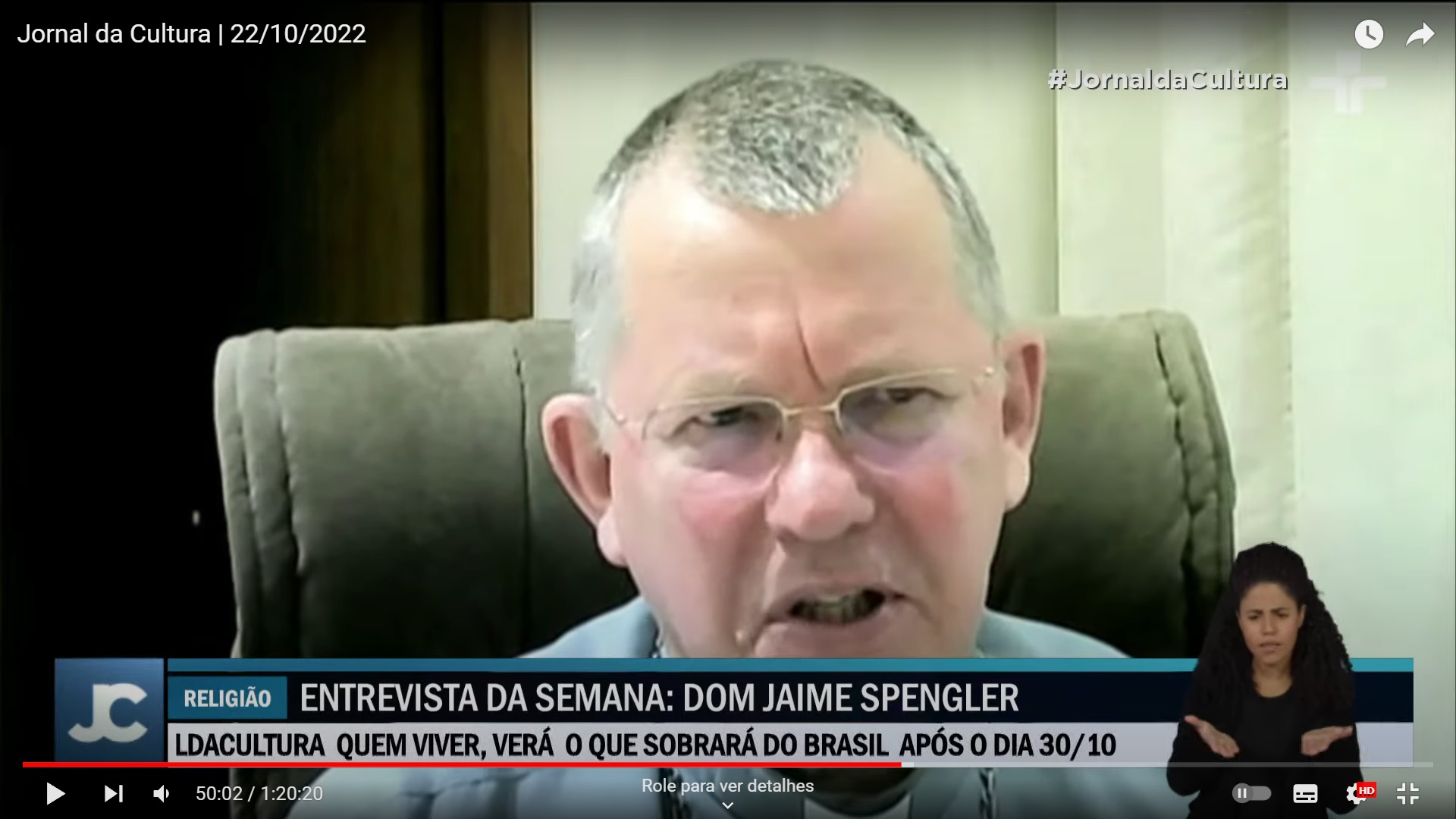 Dom Jaime Spengler concede entrevista para a TV Cultura SP