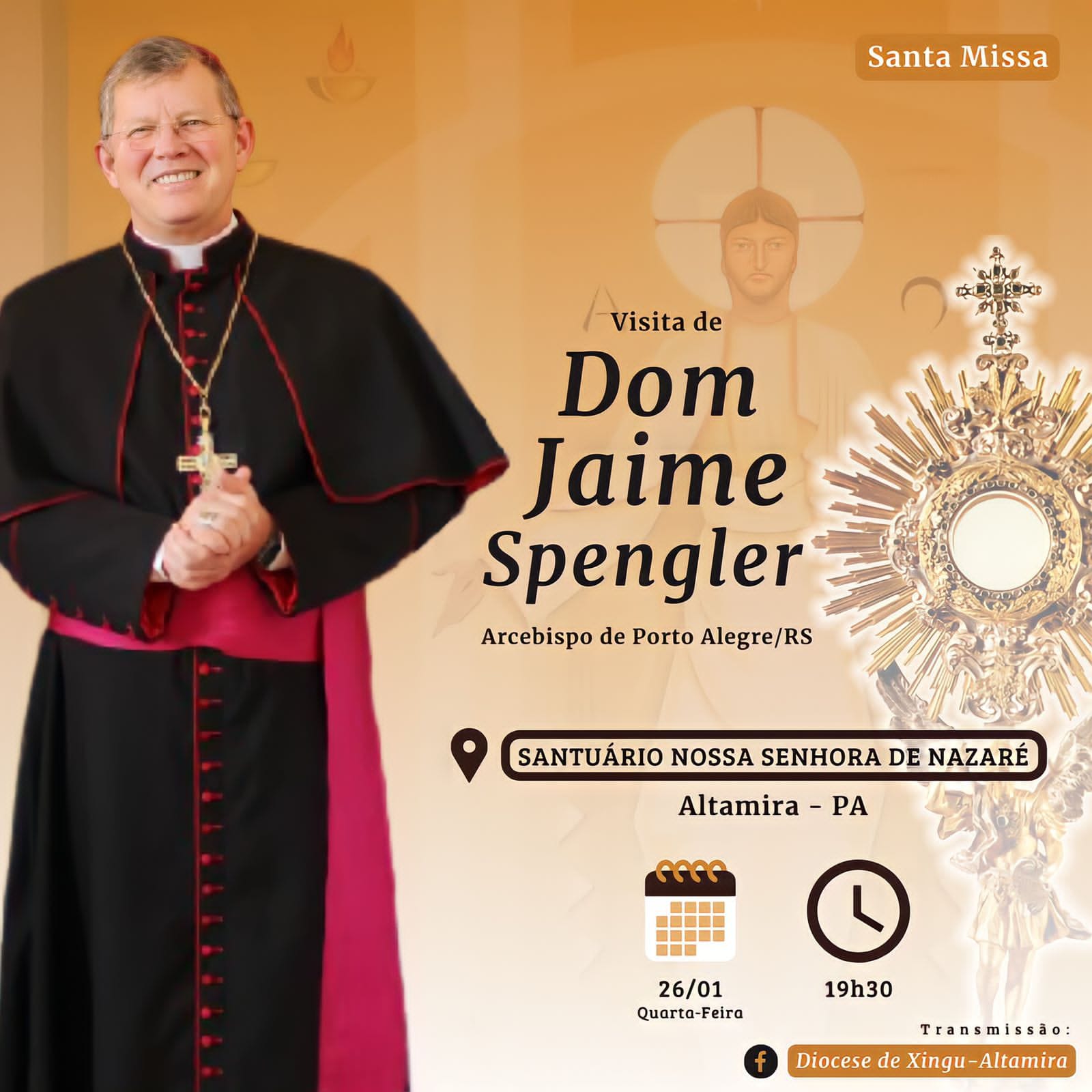 Dom Jaime Spengler celebra Missa em Altamira (PA)