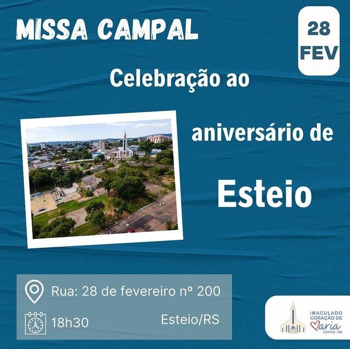 Missa Campal para celebrar o aniversário de Esteio 