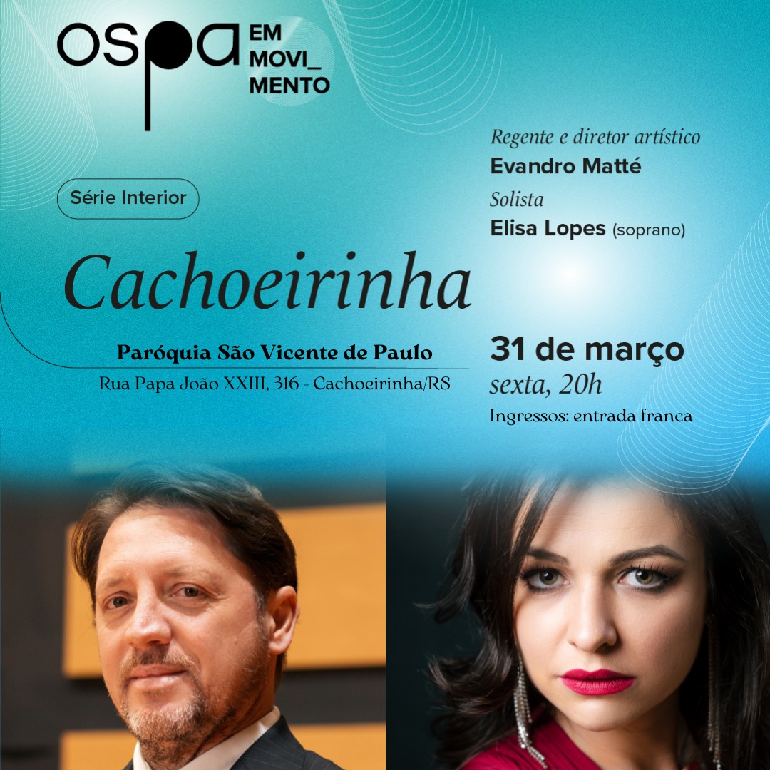 Cachoeirinha: noite de concerto da Ospa na paróquia São Vicente de Paulo