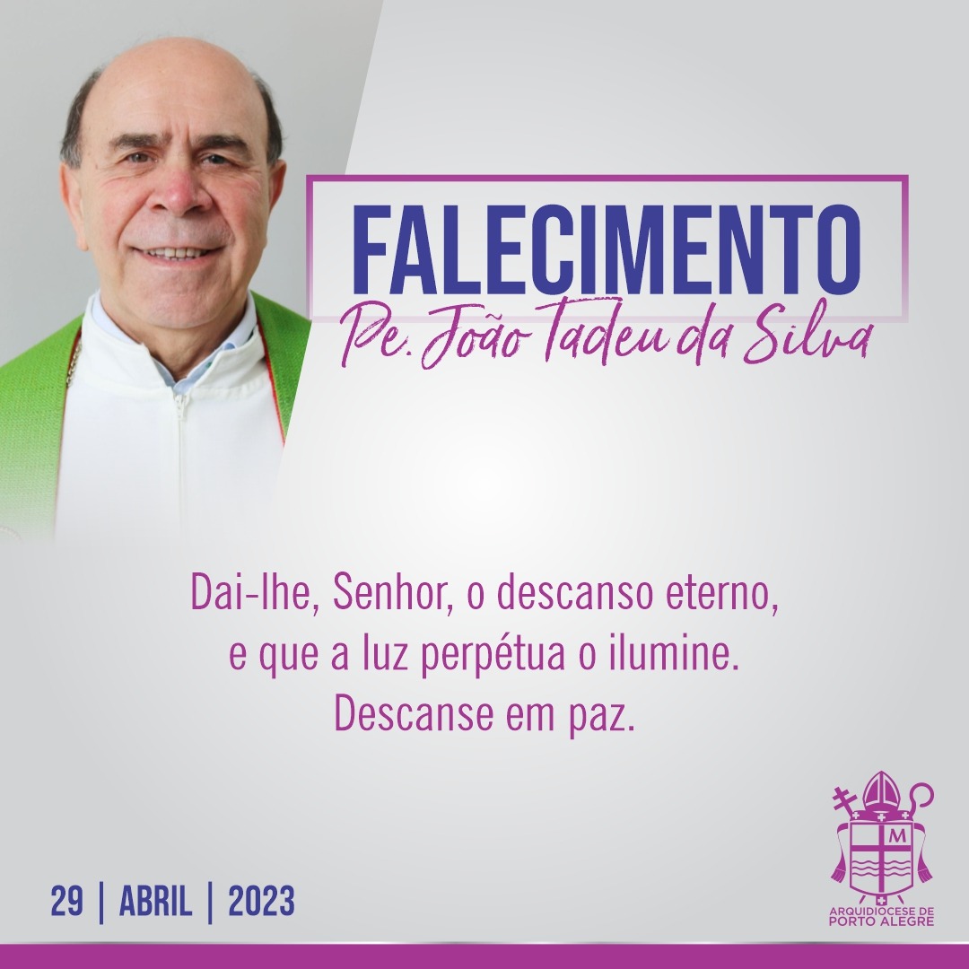 Faleceu o padre João Tadeu da Silva
