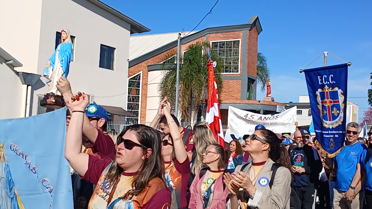 Peregrinos de Esperança celebram Jubileu do Vicariato de Canoas