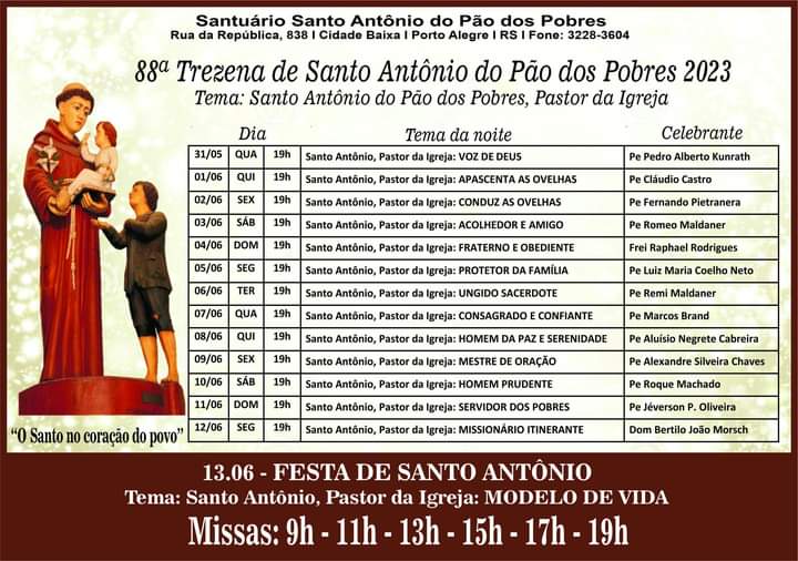 Devoção a Santo Antônio é celebrada na Arquidiocese