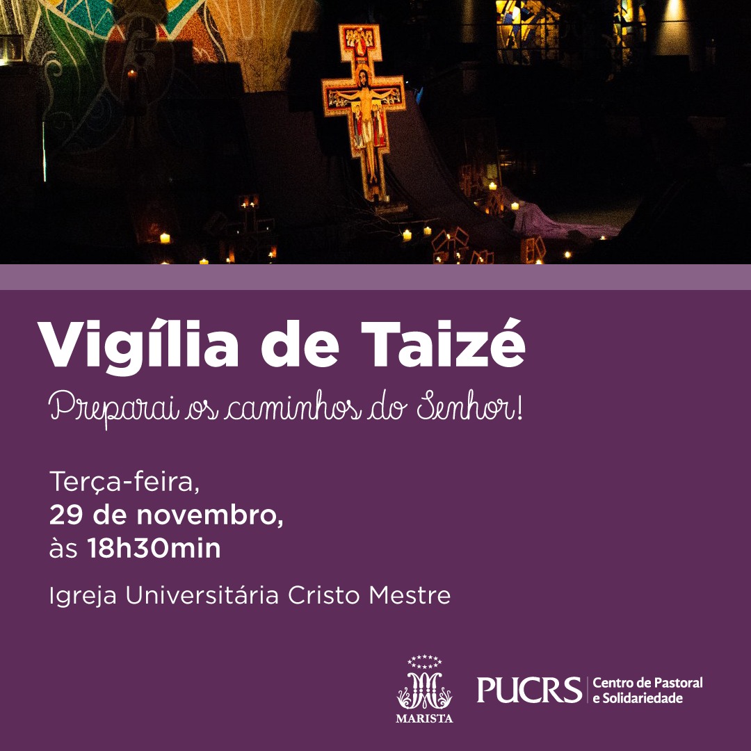 Vigília de Taizé acontece na PUCRS dia 29 de novembro