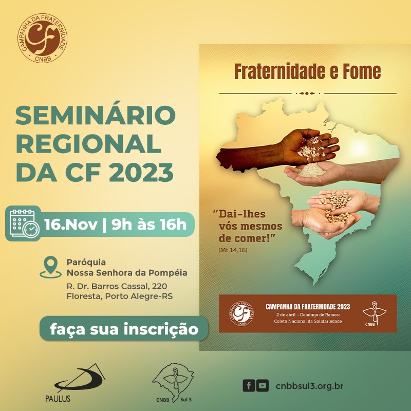 Seminário Regional da CF 2023 abre inscrições nesta sexta-feira