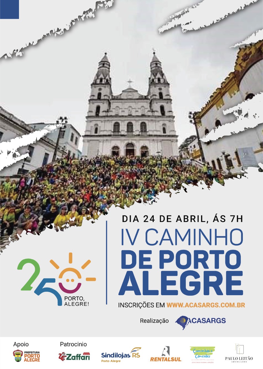 Acontece neste domingo a quarta edição do Caminho de Porto Alegre
