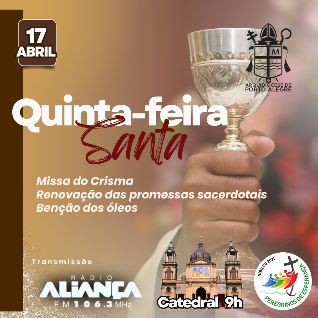 Missa do Crisma com bênção dos Santos Óleos reúne clero arquidiocesano nesta Quinta-feira Santa