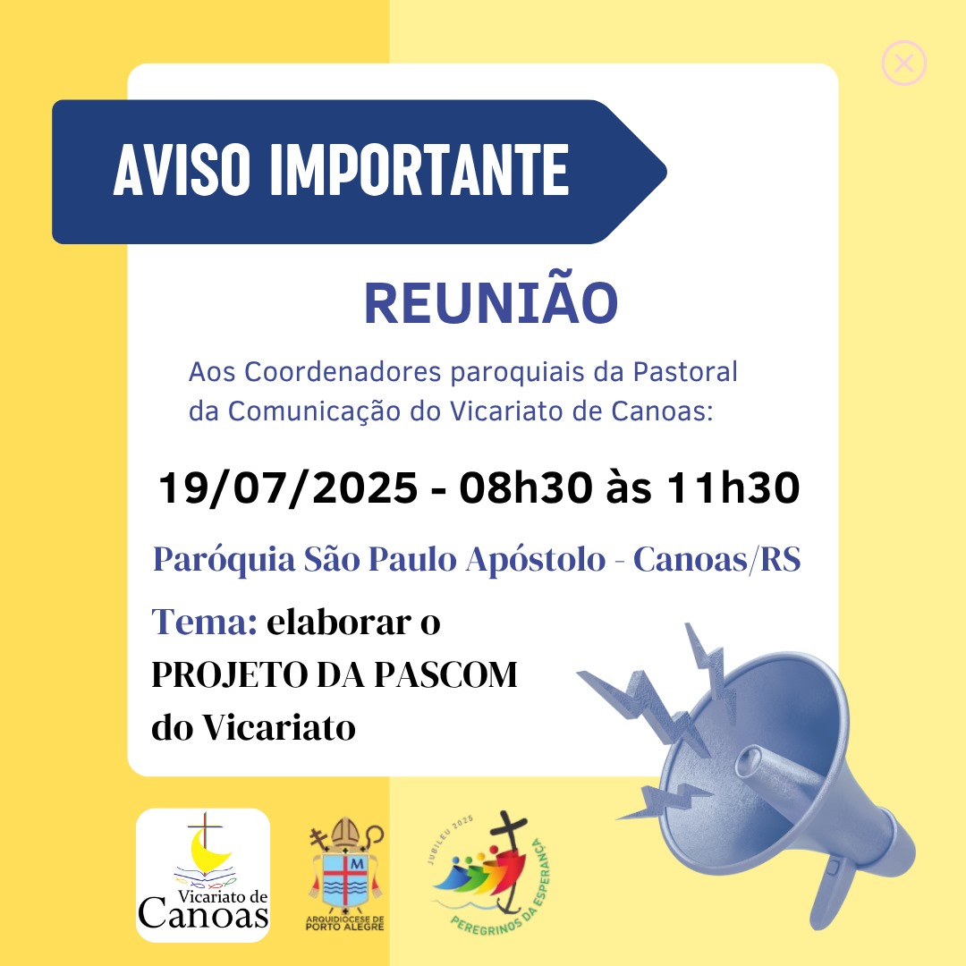 Pascom do Vicariato de Canoas realiza reunião para elaborar plano de comunicação