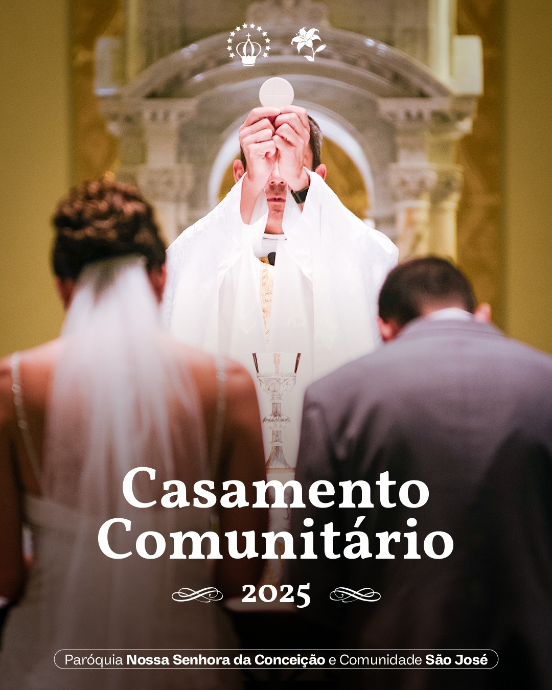 Casamento Comunitário 2025 tem inscrições abertas na Paróquia Nossa Senhora da Conceição