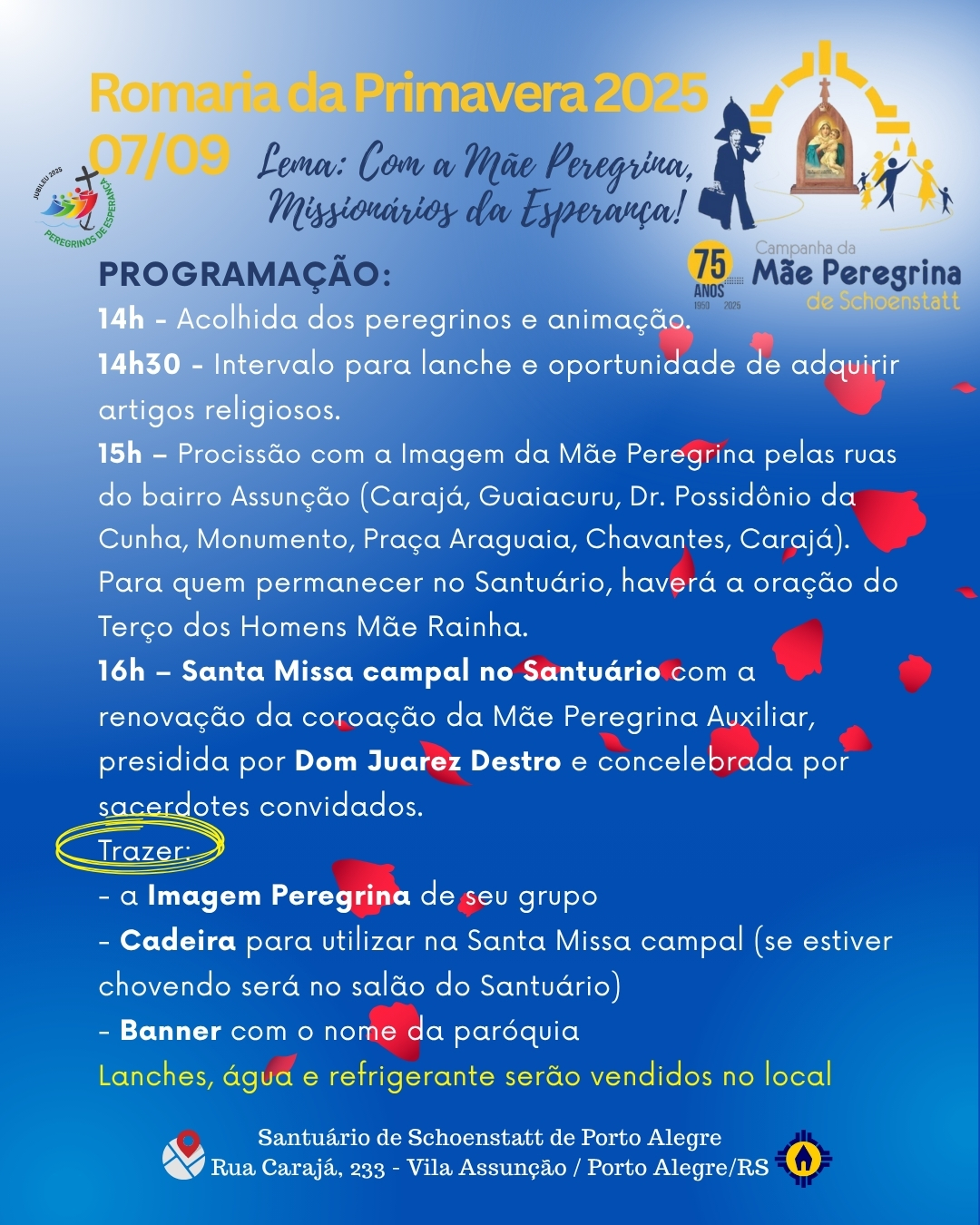 Romaria da Primavera 2025 celebra a esperança com a Mãe Peregrina