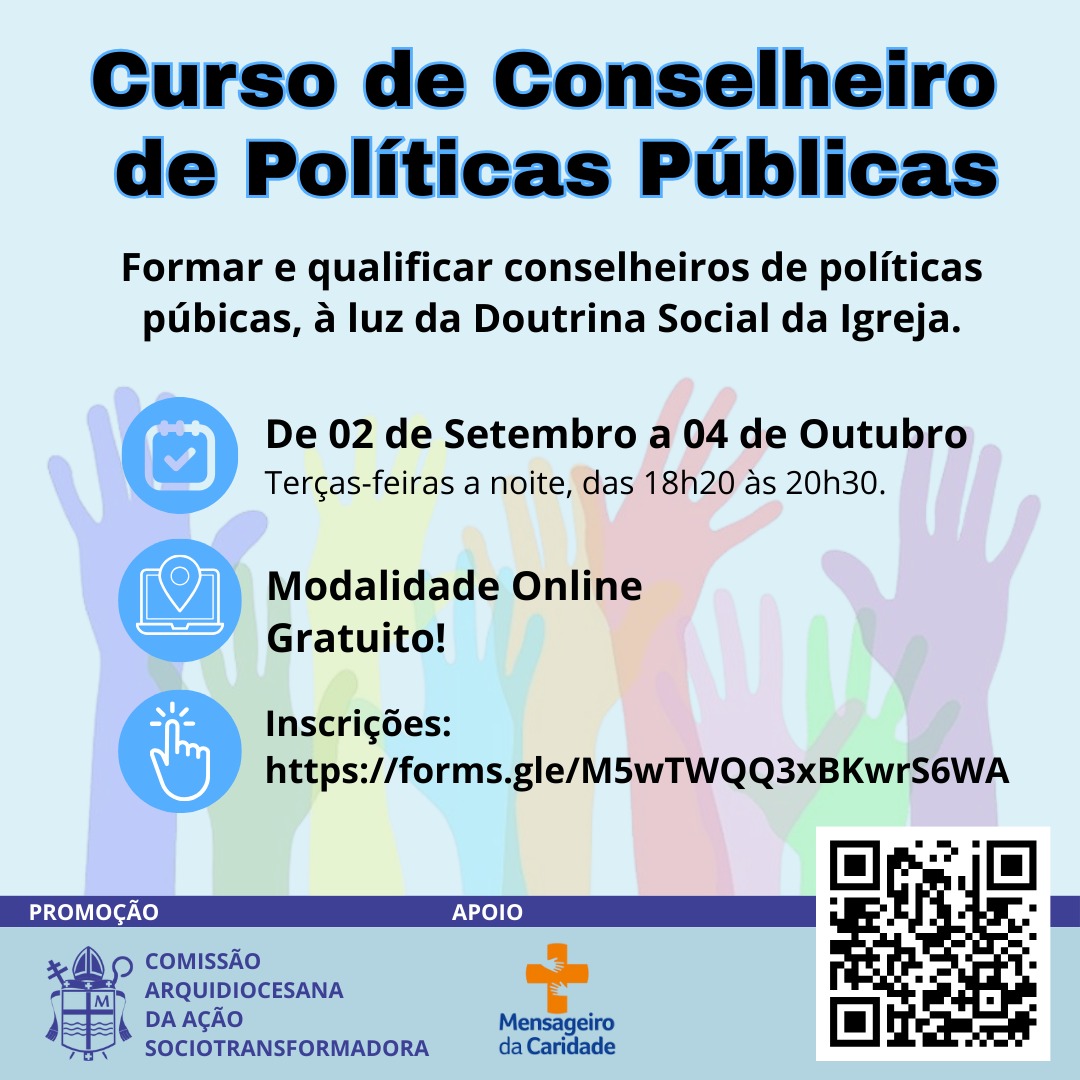 Arquidiocese de Porto Alegre promove curso para formação de conselheiros de políticas públicas
