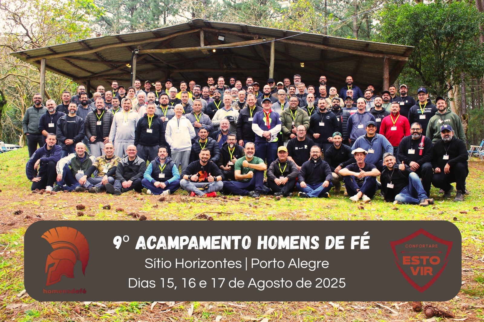 9º Acampamento homens de fé reúne 41 participantes em retiro de oração e partilha