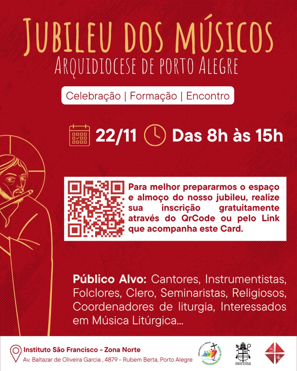 Neste sábado tem Jubileu dos Músicos na Arquidiocese de Porto Alegre