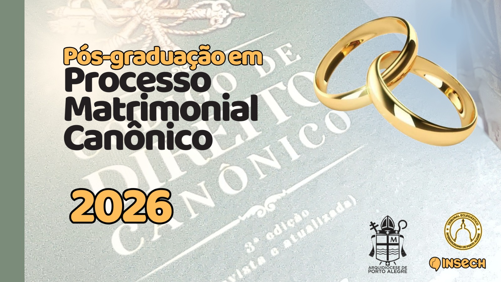 Curso de Pós-graduação em Processo Matrimonial Canônico abre inscrições para 2026