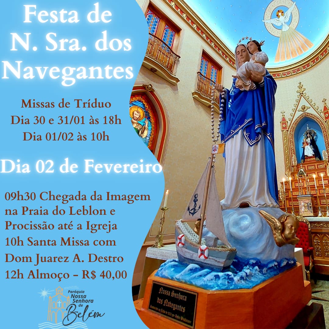 Paróquia Nossa Senhora de Belém celebra a Festa de Nossa Senhora dos Navegantes