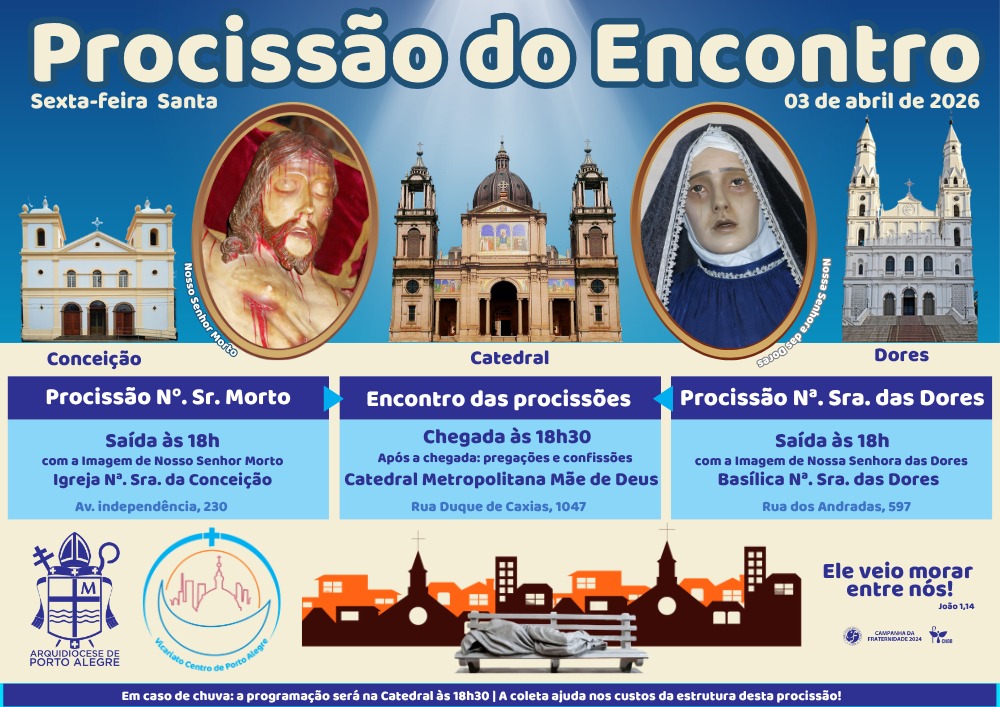 Arquidiocese de Porto Alegre realiza Procissão do Encontro na Sexta-feira Santa