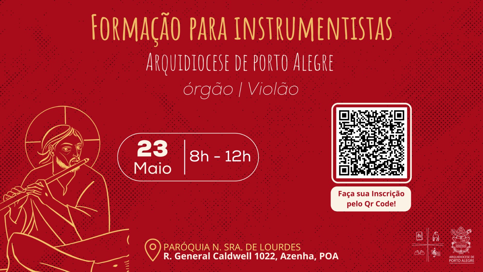 Inscrições abertas para formação litúrgica de instrumentistas com foco em órgão e violão