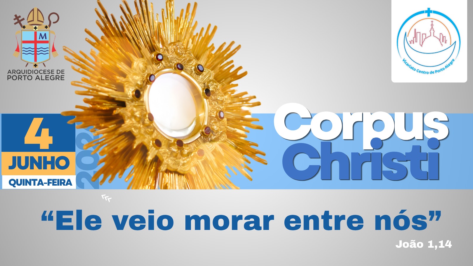 Corpus Christi mobiliza paróquias da Arquidiocese com missas, procissões e gestos solidários