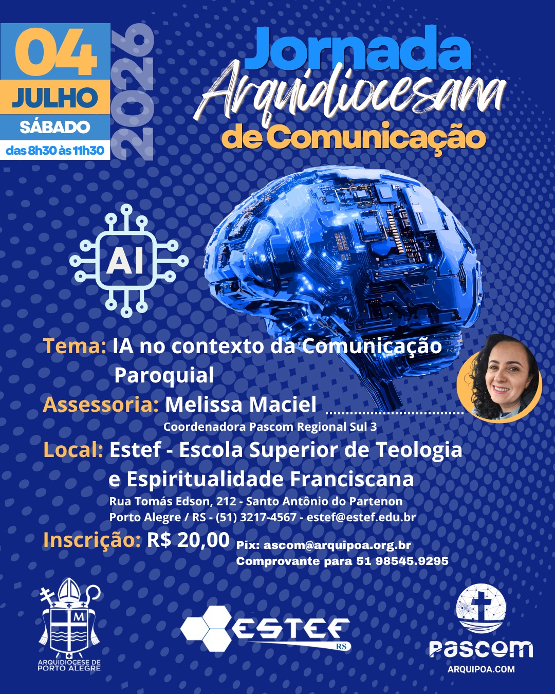 Jornada Arquidiocesana de Comunicação está com inscrições abertas para formação sobre Inteligência Artificial