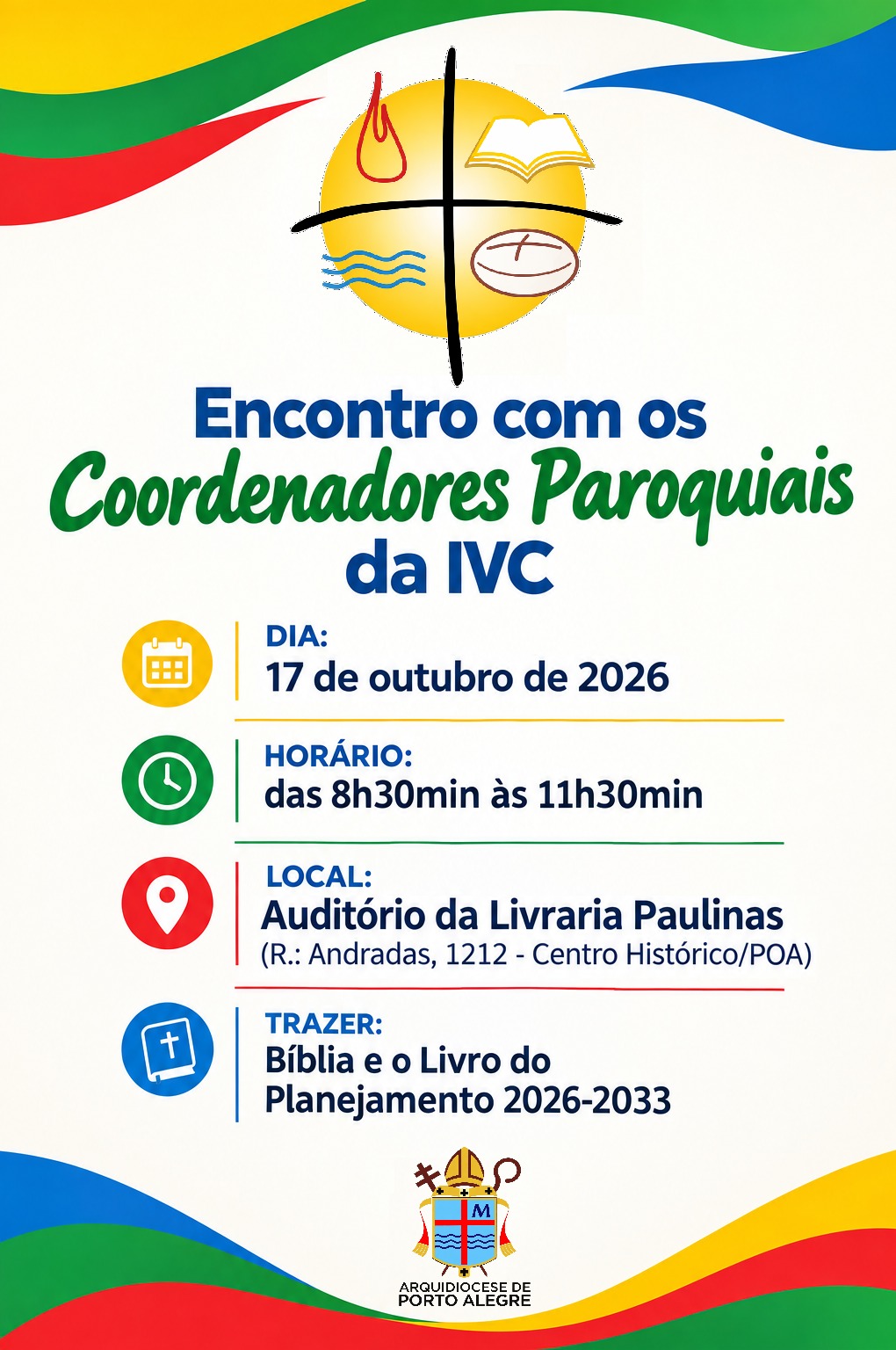 Coordenadores paroquiais da IVC são convidados para encontro