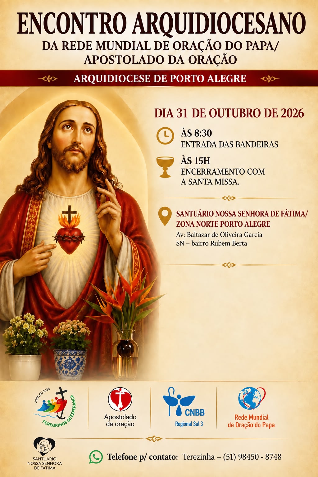 Rede Mundial de Oração do Papa promove encontro arquidiocesano em Porto Alegre