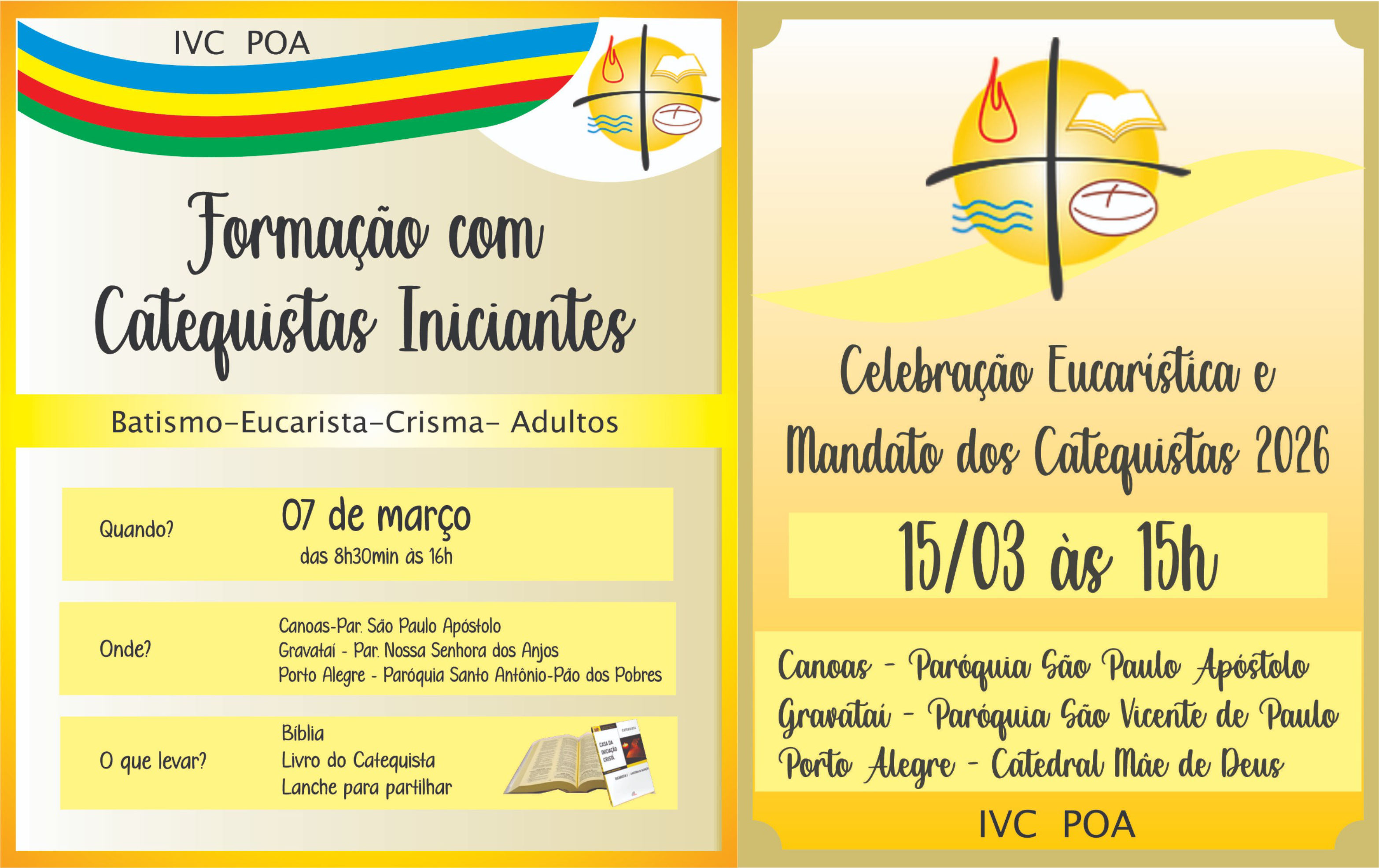 Formação e celebração marcam o mês de março na IVC POA