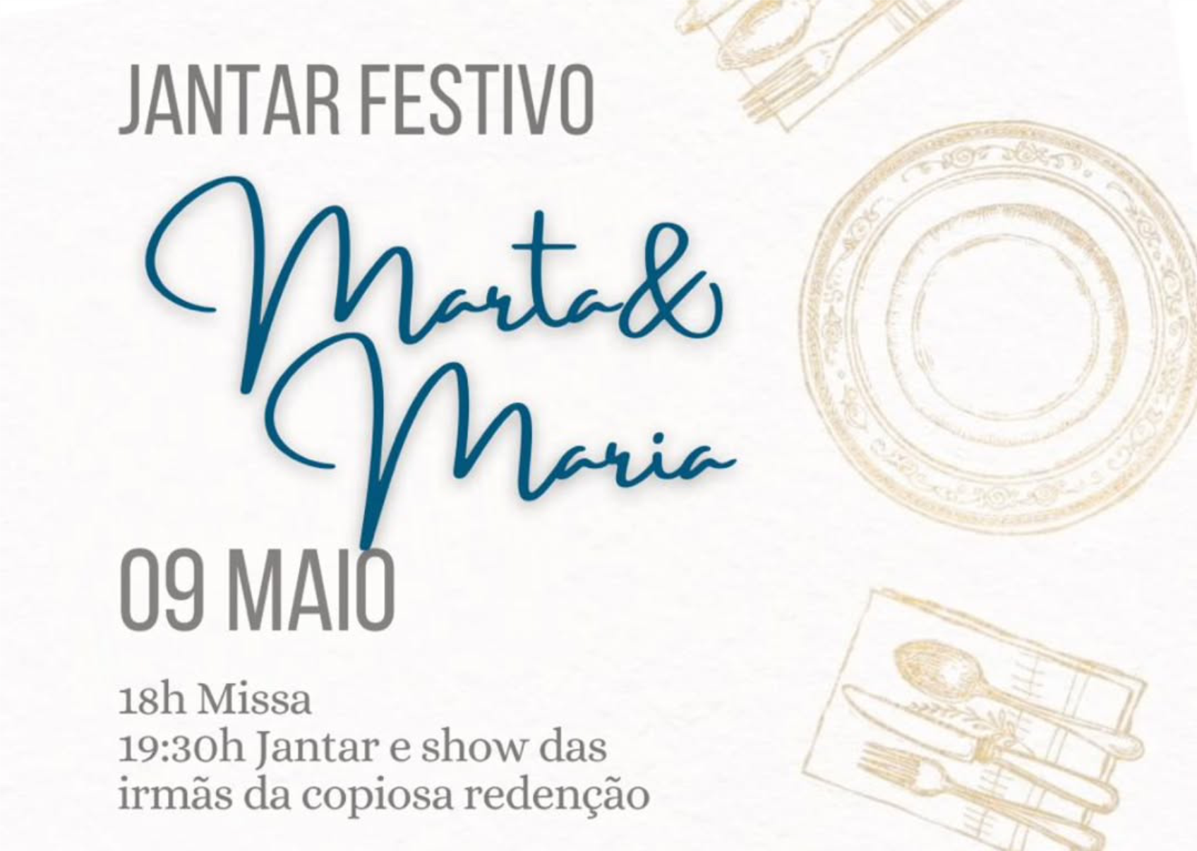 Casa Marta e Maria promove jantar beneficente em Porto Alegre